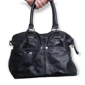 Tignanello Black Leather Handbag
